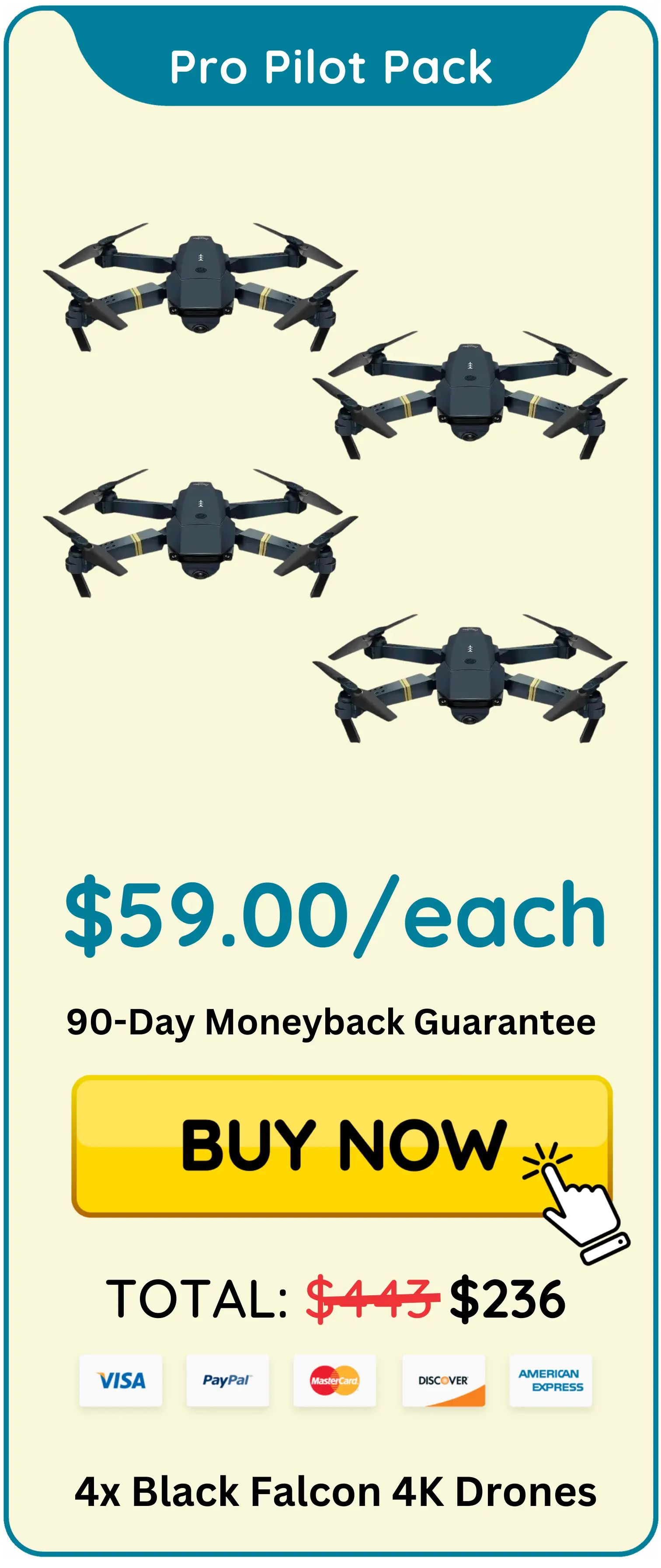 Black falcon 4k drone package 2