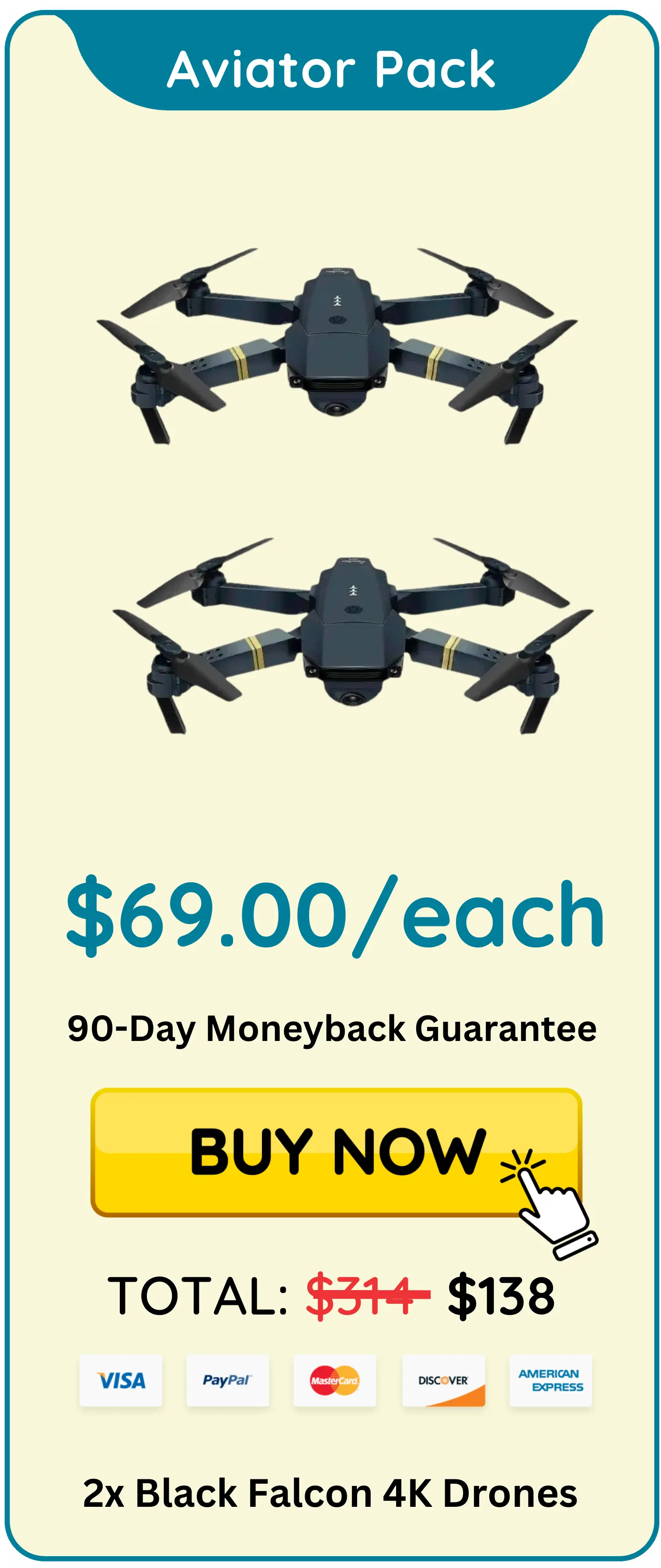 Black falcon 4k drone package 3